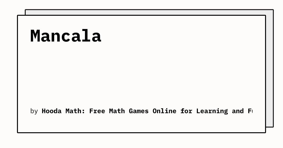 Mancala hooda math free math games online for learning and fun